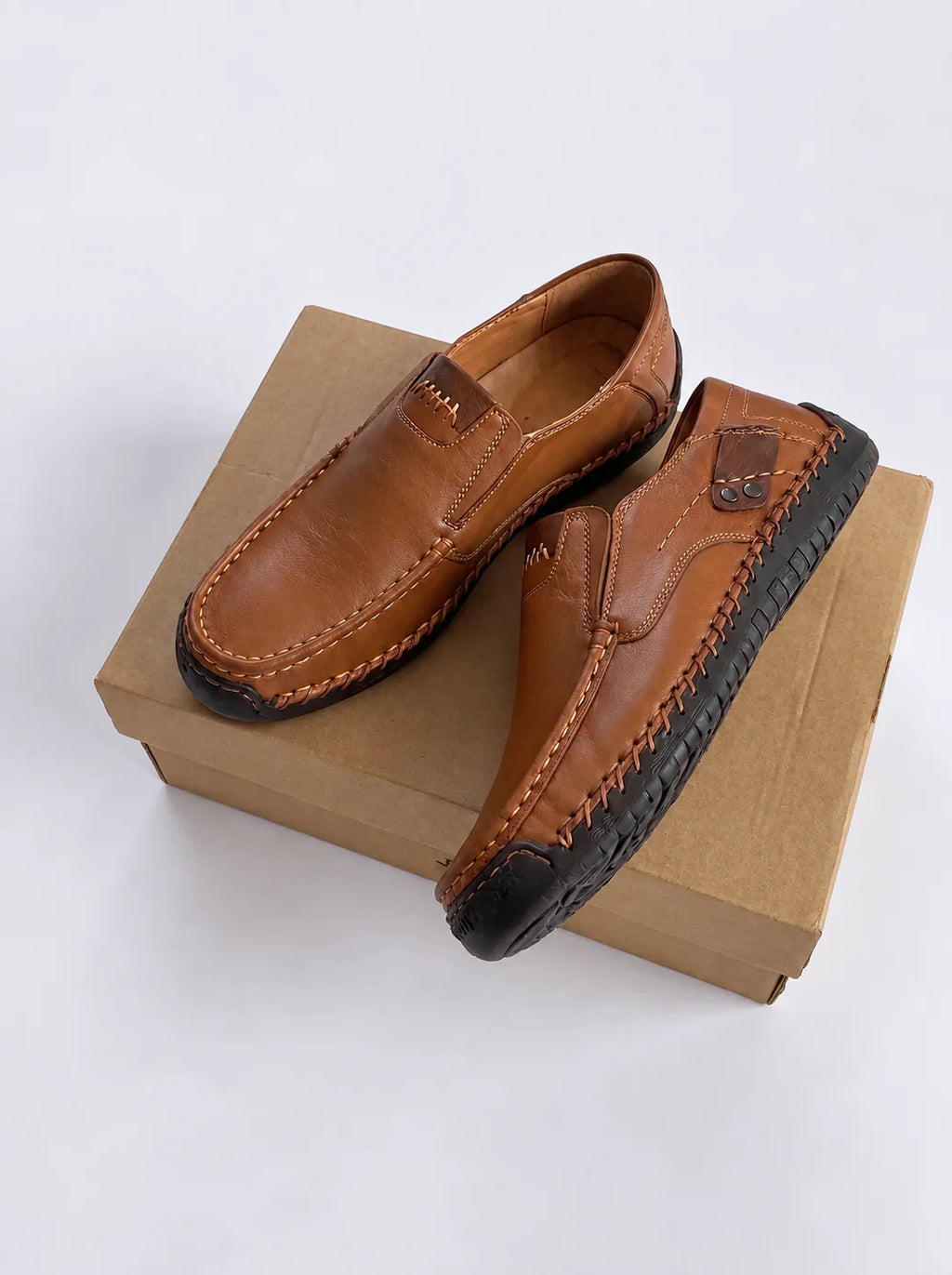 Mocasines negros clásicos para hombre GREKS