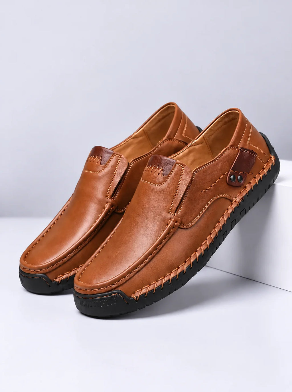 Mocasines negros clásicos para hombre GREKS